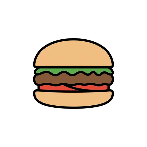 Pictograma de hamburguesa (objetos cotidianos) para SAAC y logopedia
