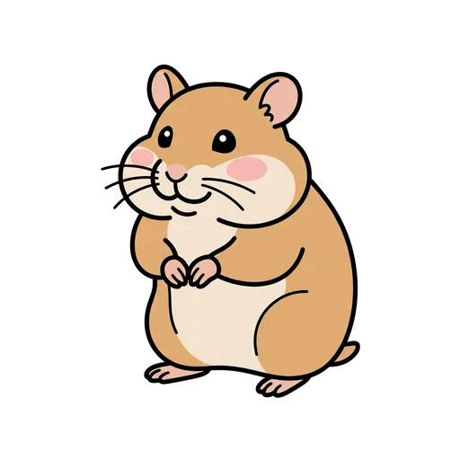 Pictograma de hámster (animales) para SAAC y logopedia