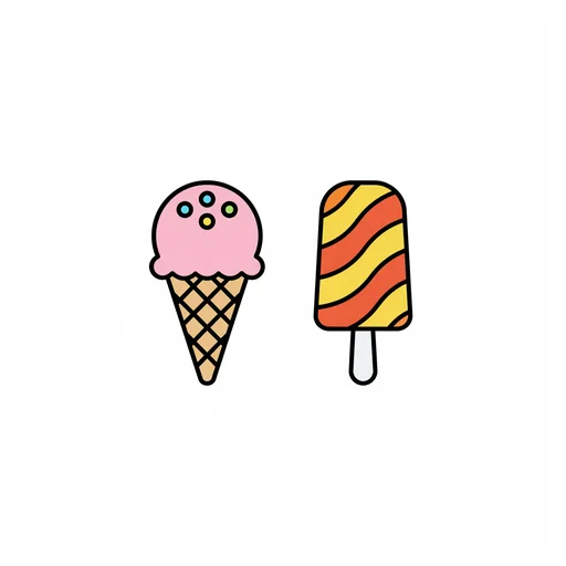 Pictograma de helado (comida y bebida) para SAAC y logopedia
