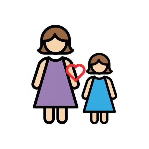Pictograma de hermana (familia y profesiones) para SAAC y logopedia