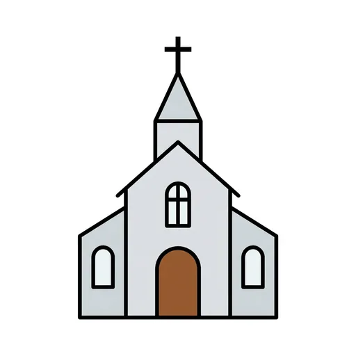 Pictograma de iglesia (lugares y transporte) para SAAC y logopedia
