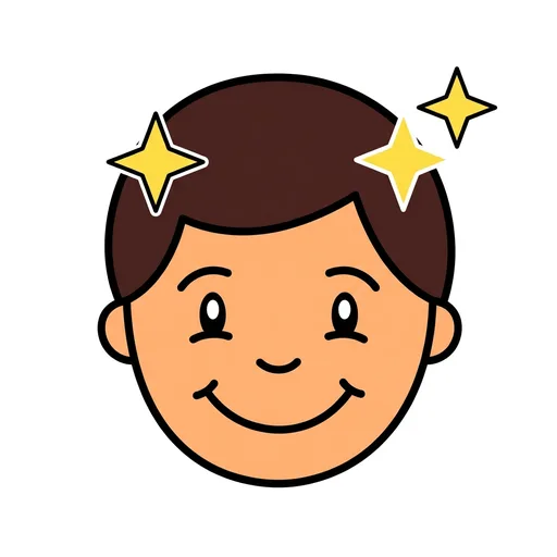 Pictograma de ilusionado (emociones y sentimientos) para SAAC y logopedia