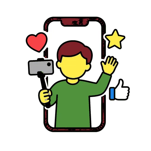 Pictograma de influencer (familia y profesiones) para SAAC y logopedia