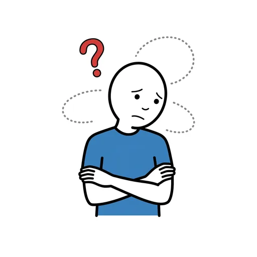 Pictograma de inseguro (emociones y sentimientos) para SAAC y logopedia