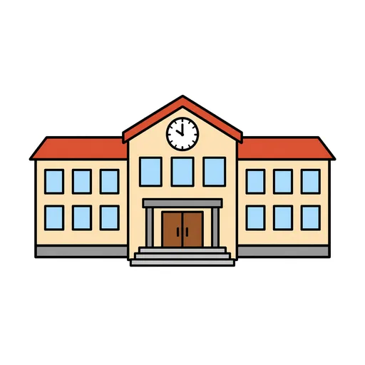 Pictograma de instituto (lugares y transporte) para SAAC y logopedia