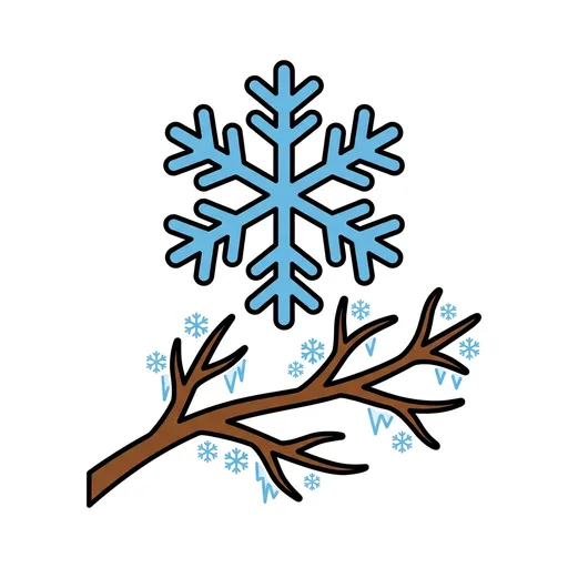 Pictograma de invierno (tiempo, naturaleza y fiestas) para SAAC y logopedia