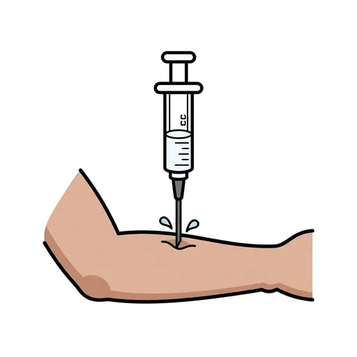 Pictograma de inyección (cuerpo y salud) para SAAC y logopedia