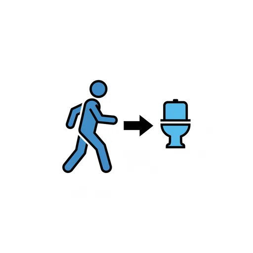 Pictograma de ir al baño (acciones y verbos) para SAAC y logopedia