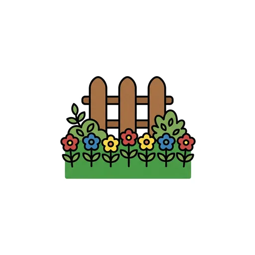 Pictograma de jardín (lugares y transporte) para SAAC y logopedia