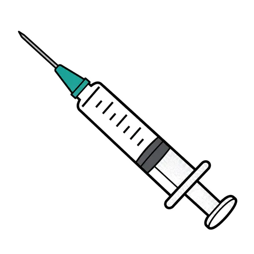 Pictograma de jeringuilla (cuerpo y salud) para SAAC y logopedia
