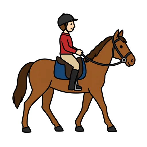 Pictograma de jinete (familia y profesiones) para SAAC y logopedia