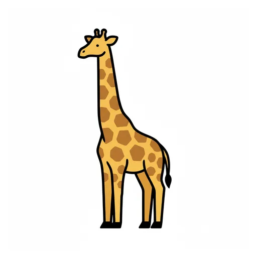 Pictograma de jirafa (animales) para SAAC y logopedia