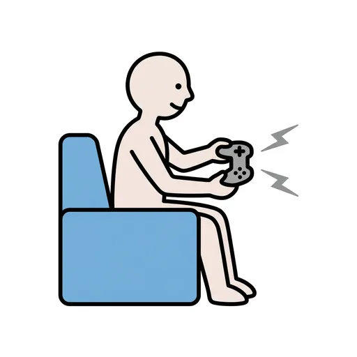 Pictograma de jugar a la consola (acciones y verbos) para SAAC y logopedia