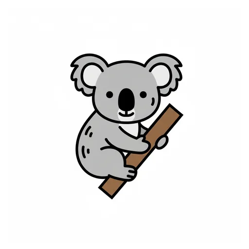 Pictograma de koala (animales) para SAAC y logopedia