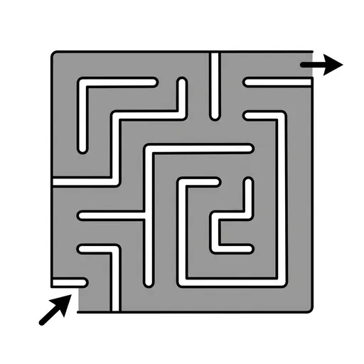Pictograma de laberinto (objetos cotidianos) para SAAC y logopedia