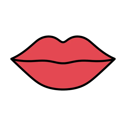 Pictograma de labios (cuerpo y salud) para SAAC y logopedia