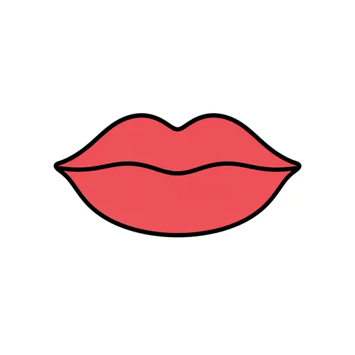 Pictograma de labios (cuerpo y salud) para SAAC y logopedia