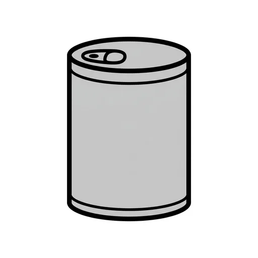 Pictograma de lata (objetos cotidianos) para SAAC y logopedia