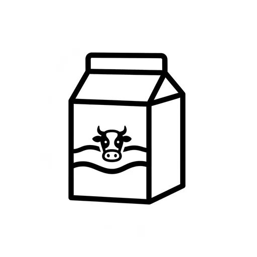 Pictograma de leche (comida y bebida) para SAAC y logopedia