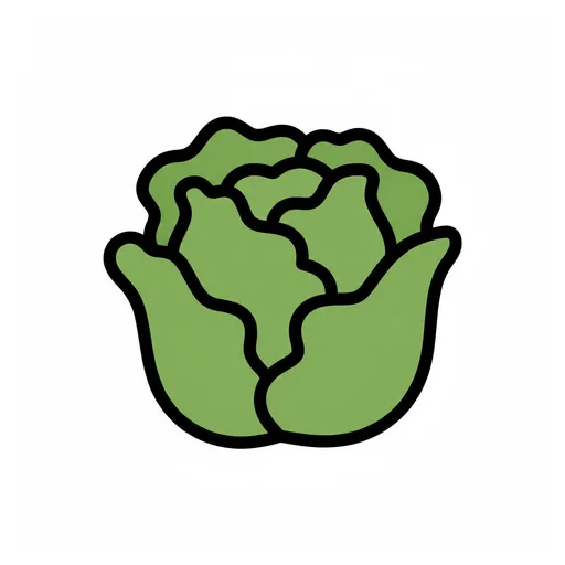 Pictograma de lechuga (comida y bebida) para SAAC y logopedia
