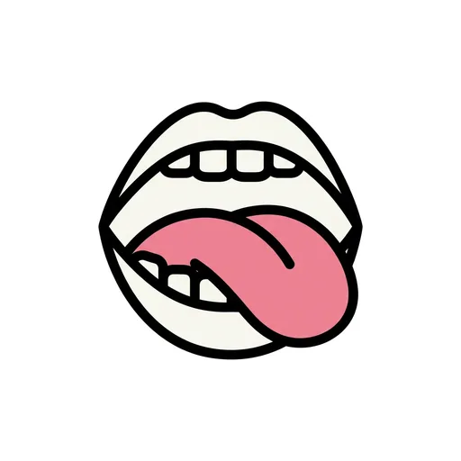 Pictograma de lengua (cuerpo y salud) para SAAC y logopedia