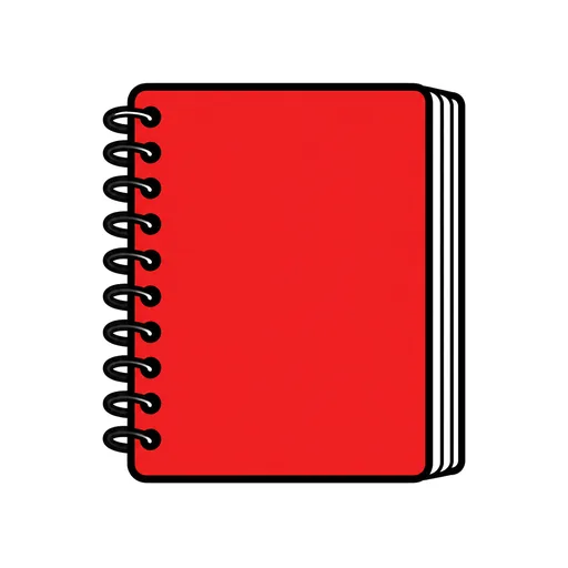 Pictograma de libreta (colegio, números y colores) para SAAC y logopedia