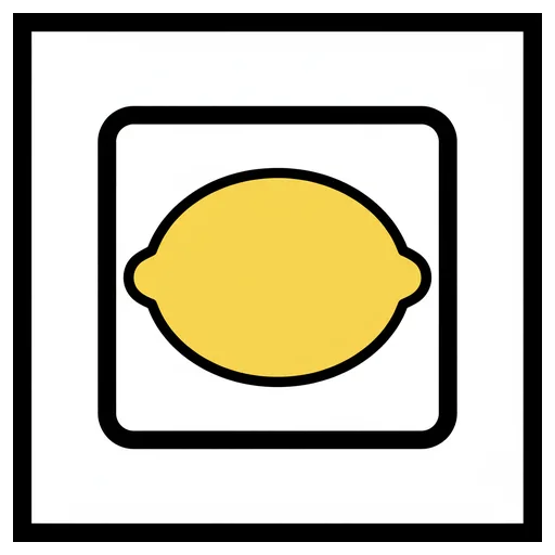 Pictograma de limón (comida y bebida) para SAAC y logopedia