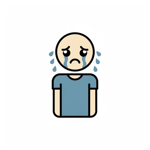 Pictograma de llorar (acciones y verbos) para SAAC y logopedia