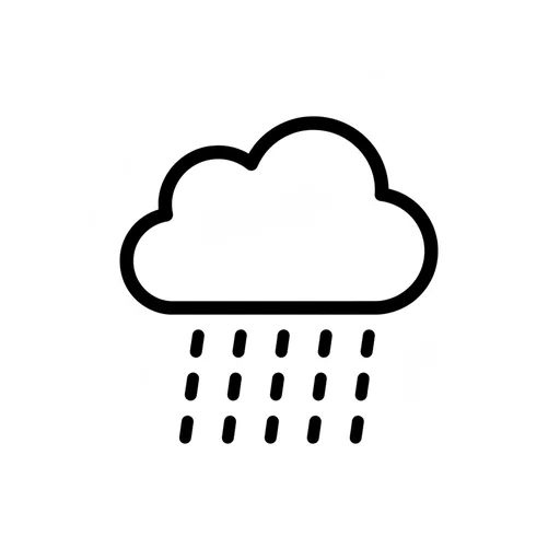 Pictograma de lluvia (tiempo, naturaleza y fiestas) para SAAC y logopedia