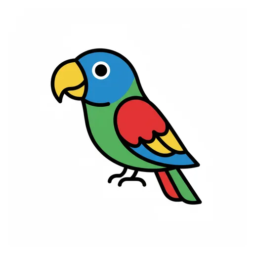 Pictograma de loro (animales) para SAAC y logopedia