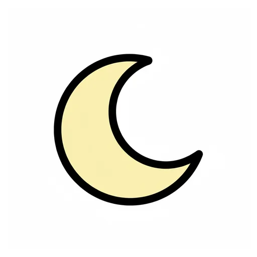Pictograma de luna (tiempo, naturaleza y fiestas) para SAAC y logopedia