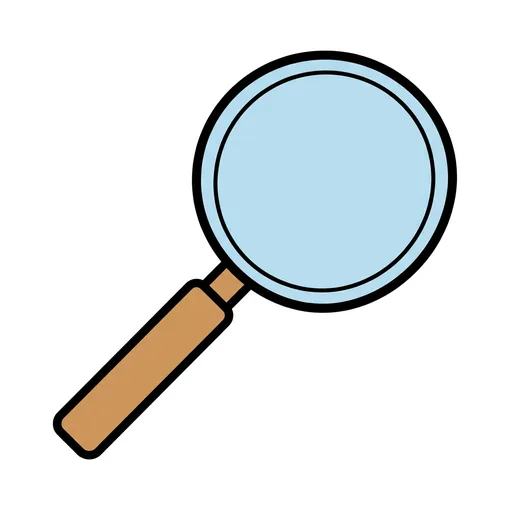 Pictograma de lupa (objetos cotidianos) para SAAC y logopedia