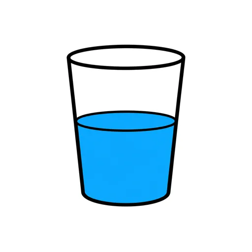Pictograma de líquido (colegio, números y colores) para SAAC y logopedia