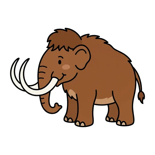 Pictograma de mamut (animales) para SAAC y logopedia
