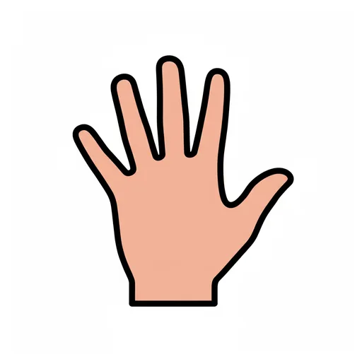 Pictograma de mano (cuerpo y salud) para SAAC y logopedia
