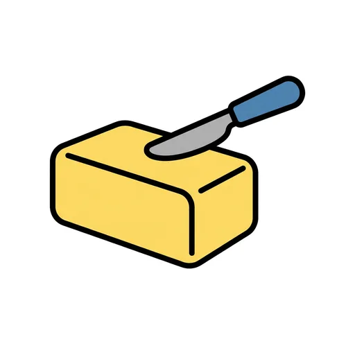 Pictograma de mantequilla (comida y bebida) para SAAC y logopedia