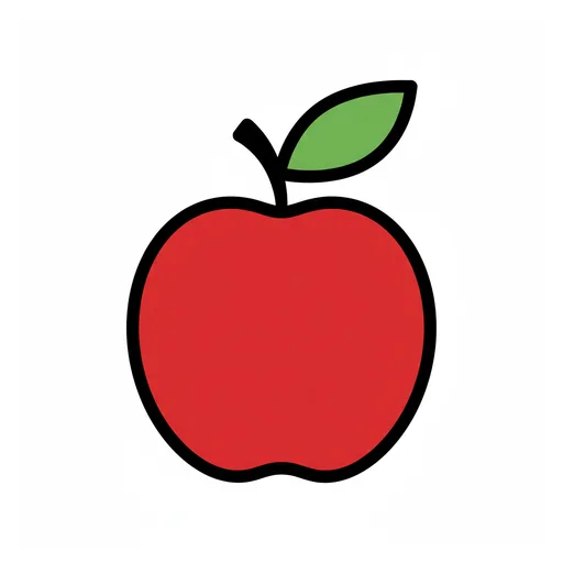 Pictograma de manzana (comida y bebida) para SAAC y logopedia