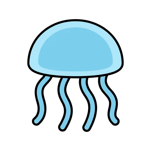 Pictograma de medusa (animales) para SAAC y logopedia