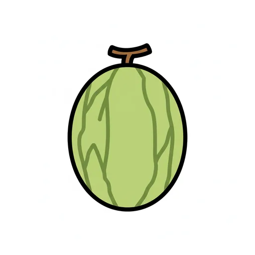 Pictograma de melón (comida y bebida) para SAAC y logopedia