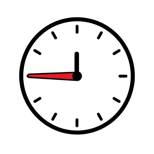 Pictograma de menos cuarto (tiempo, naturaleza y fiestas) para SAAC y logopedia