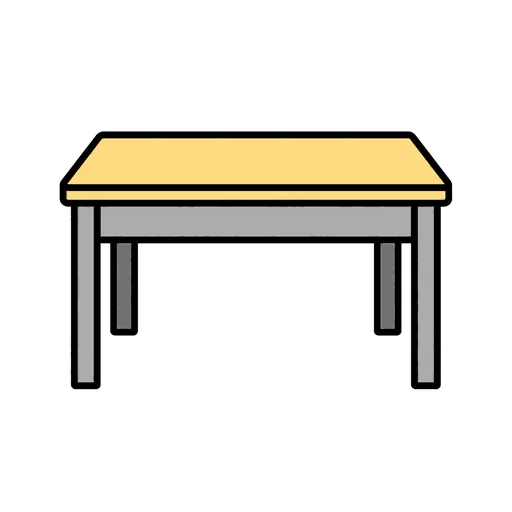 Pictograma de mesa de trabajo (casa y hogar) para SAAC y logopedia