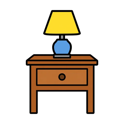 Pictograma de mesita de noche (casa y hogar) para SAAC y logopedia
