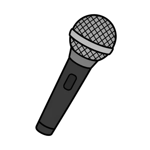 Pictograma de micrófono (ocio, música y tecnología) para SAAC y logopedia