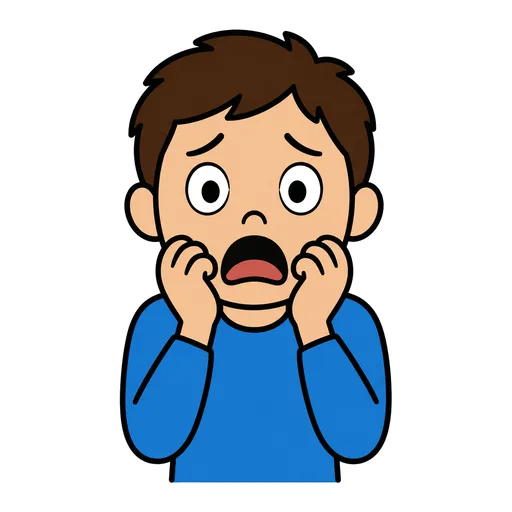 Pictograma de miedo (emociones y sentimientos) para SAAC y logopedia