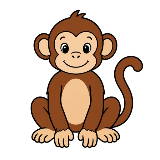 Pictograma de mono (animales) para SAAC y logopedia