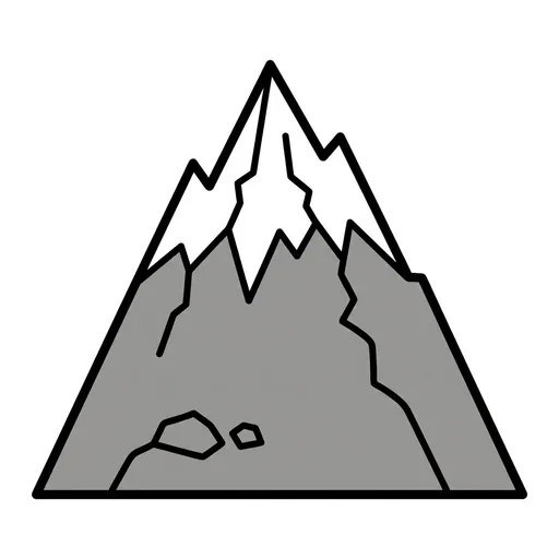 Pictograma de montaña (lugares y transporte) para SAAC y logopedia