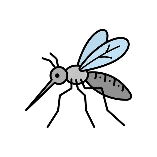 Pictograma de mosquito (objetos cotidianos) para SAAC y logopedia