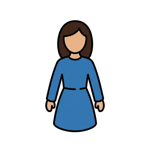 Pictograma de mujer (familia y profesiones) para SAAC y logopedia