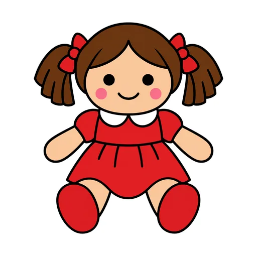 Pictograma de muñeca (objetos cotidianos) para SAAC y logopedia