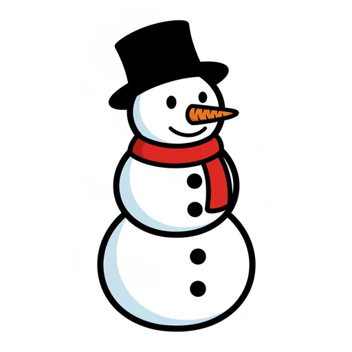 Pictograma de muñeco de nieve (tiempo, naturaleza y fiestas) para SAAC y logopedia